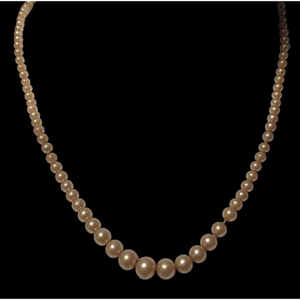 Classic Cream Pearl Strand Necklace - Elegant Women's Jewelry